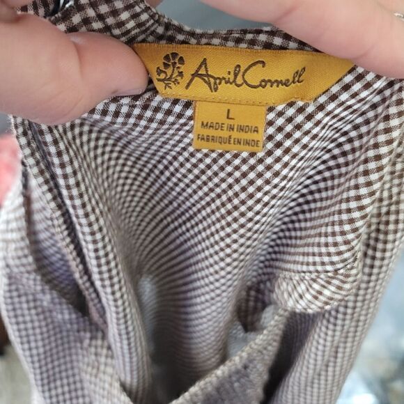 APRIL CORNELL Sleeveless Gingham Top - Picture 7 of 9